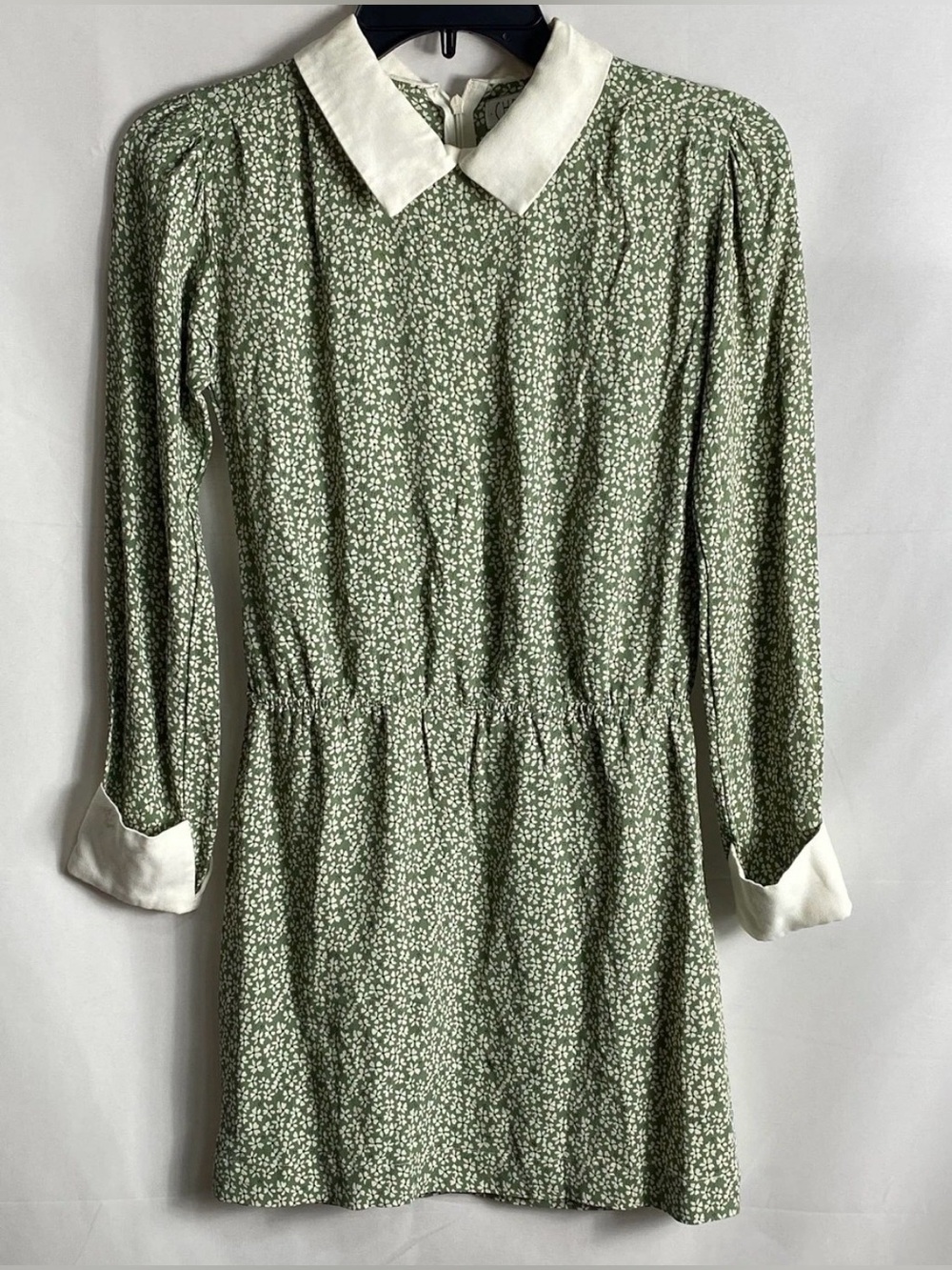 Christy Dawn Vintage Style Green Mini Dress Size XS